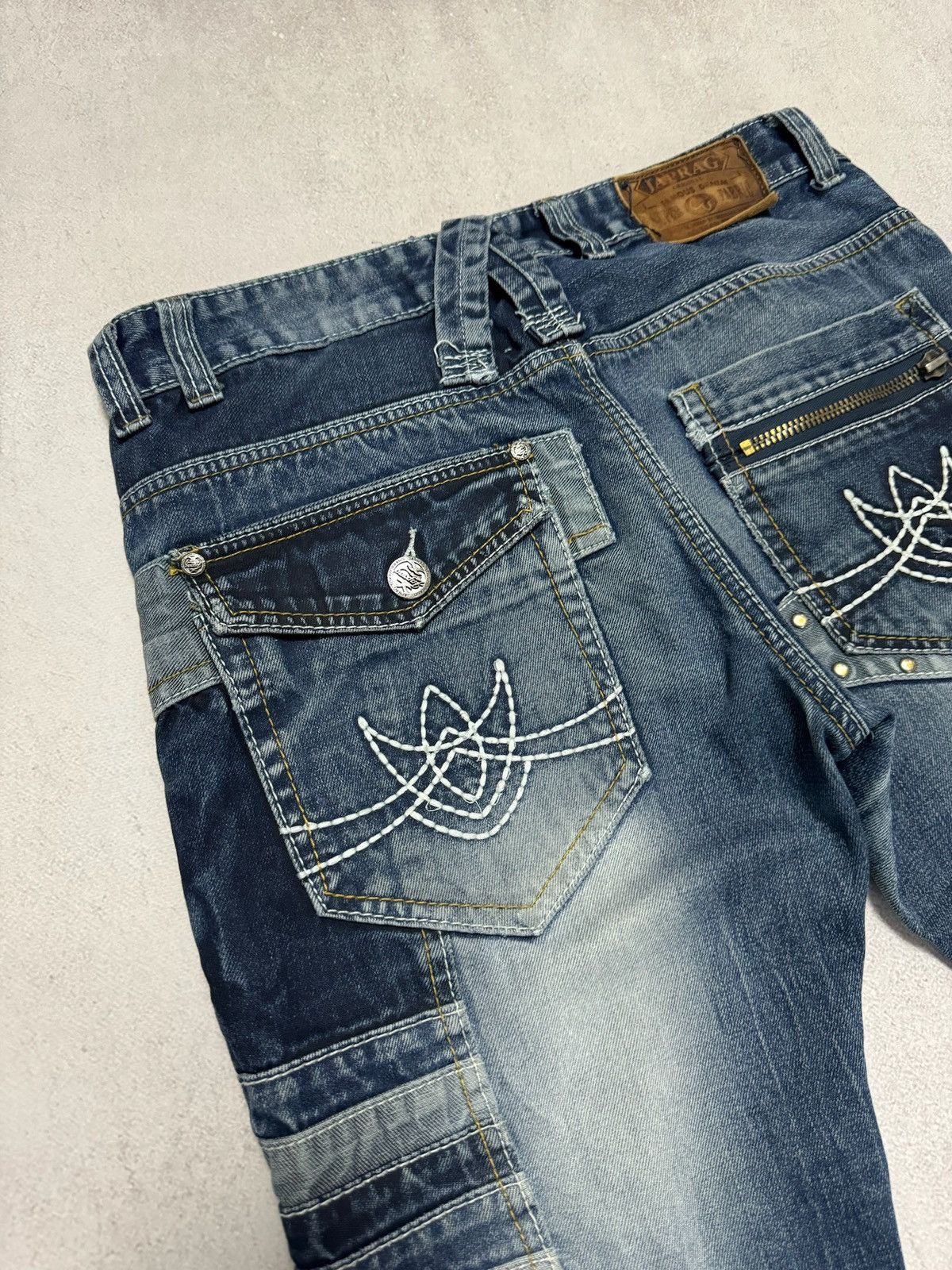 If Six Was Nine Vintage Okishama Samoki Jeans Denim Pants Japanese Dirty Y2K Size US 32 / EU 48 - 10 Thumbnail