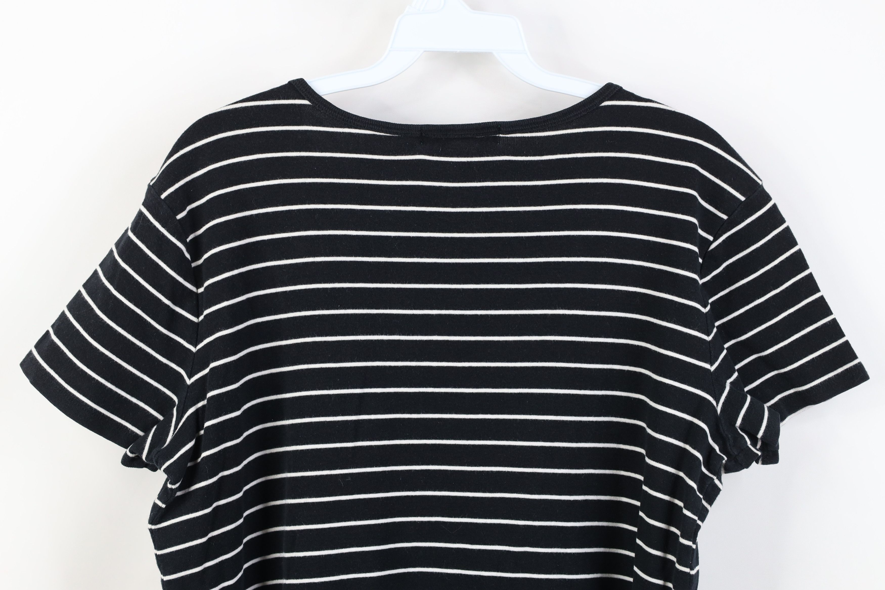 Ralph Lauren Vintage 90s Y2K Ralph Lauren Ribbed Knit T-Shirt Black Size L / US 10 / IT 46 - 9 Thumbnail