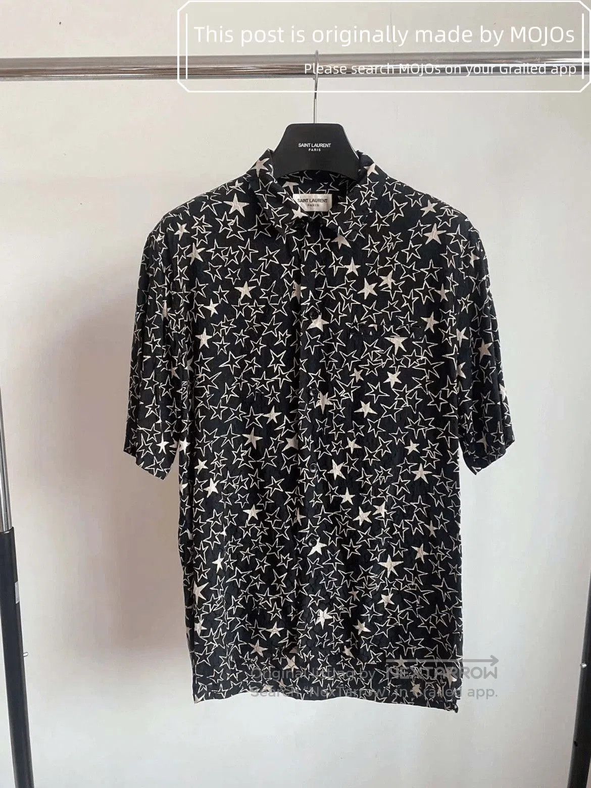 Saint Laurent Paris Sz 37 Saint Laurent Paris 19AW Full Stars Print Shirt mojos Size US S / EU 44-46 / 1 - 1 Thumbnail