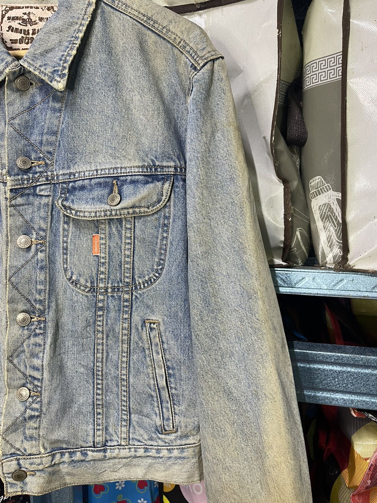 Vintage Vintage GL Heart Denim Jacket Orange Tab Distressed Look Size US S / EU 44-46 / 1 - 4 Thumbnail