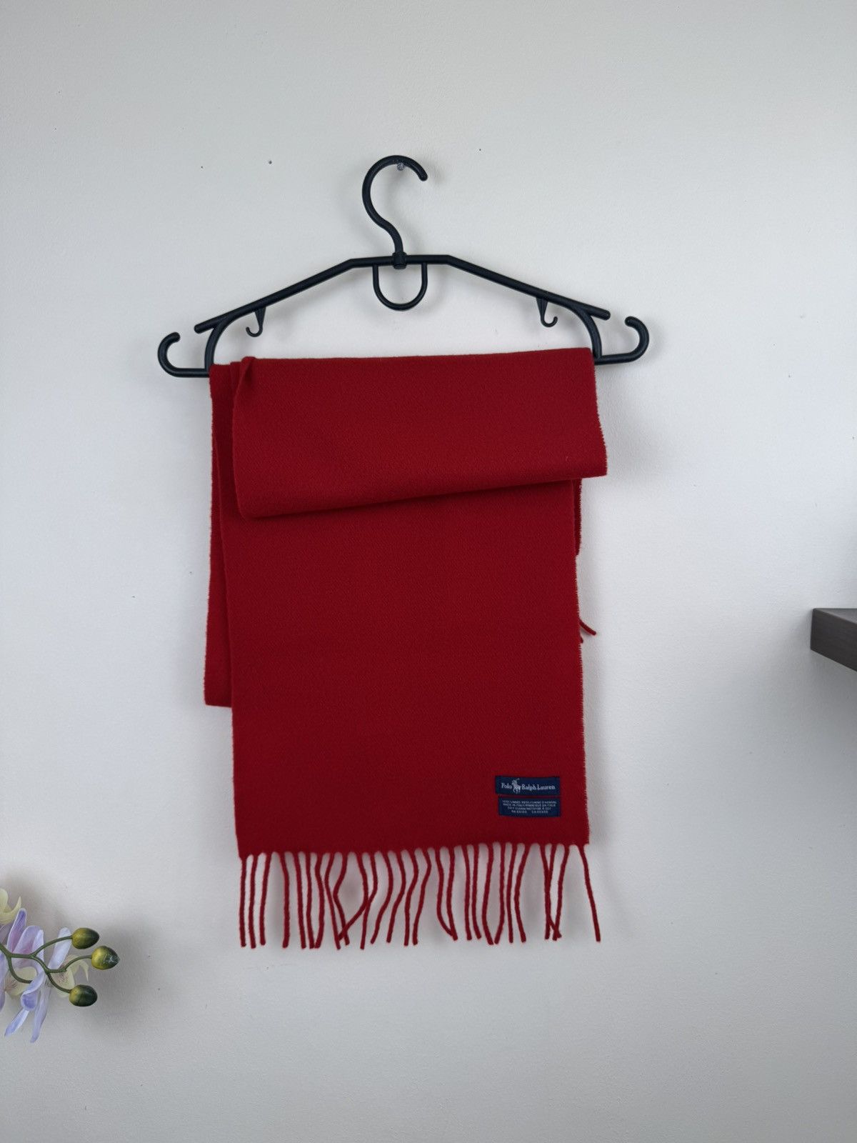 Polo Ralph Lauren Polo Ralph Lauren Scarf Red Luxury Big Pony Lambs Wool Size ONE SIZE - 5 Thumbnail