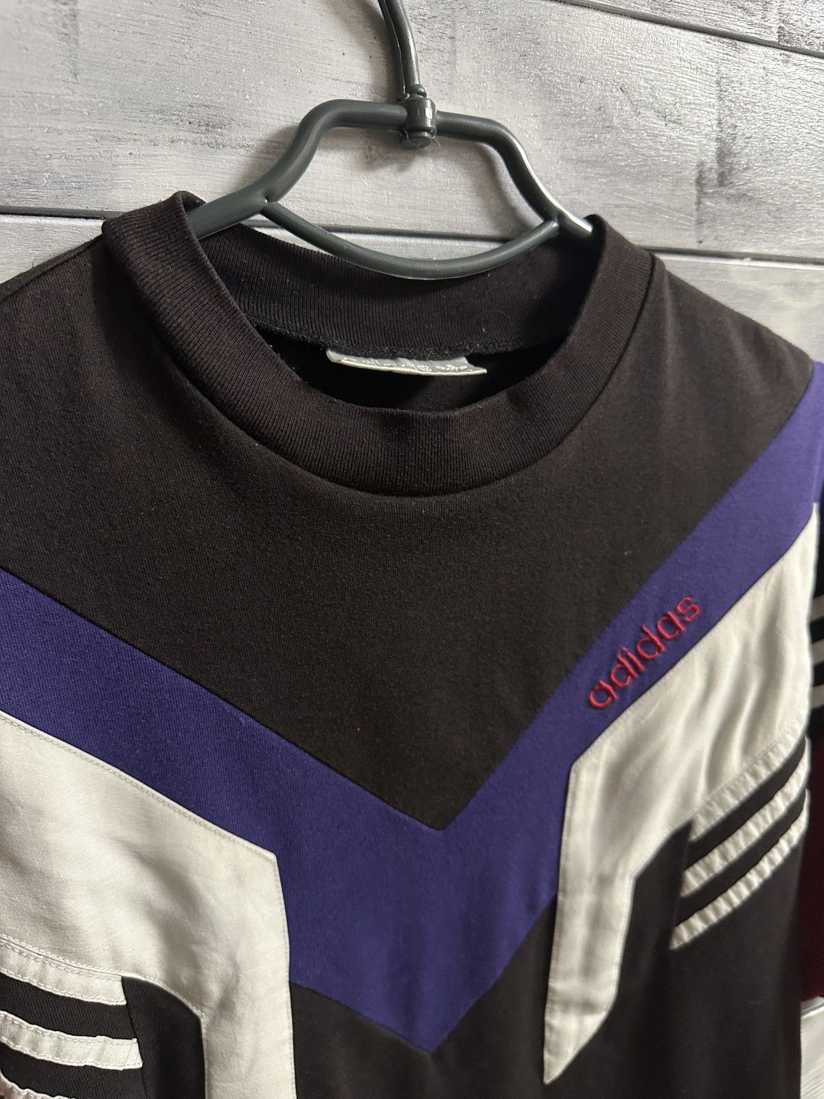 Adidas Rare Vintage 80s 90s Adidas Geometric Colorblock T-Shirt Size US M / EU 48-50 / 2 - 2 Thumbnail