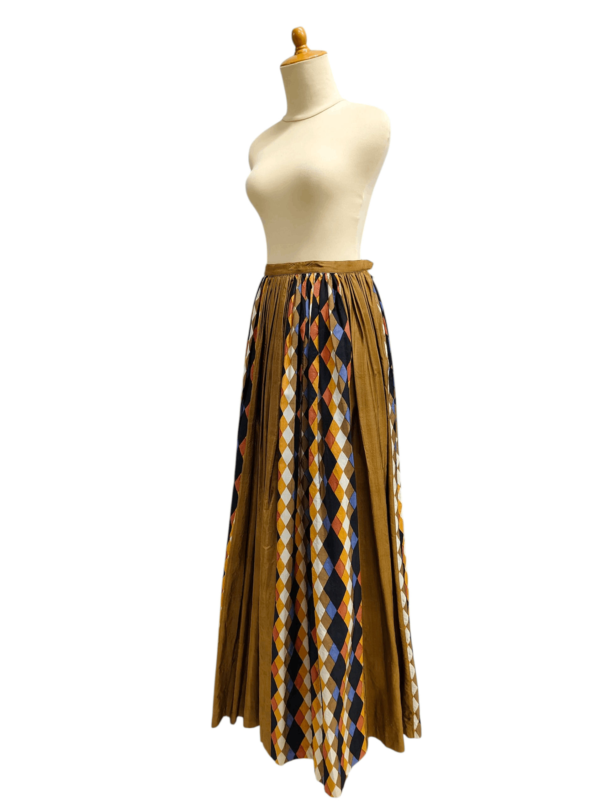 Saint Laurent Paris ARCHIVE💥Vtg 70s Saint Laurent Pleated Floor Skirt Size 28" / US 6 / IT 42 - 3 Thumbnail