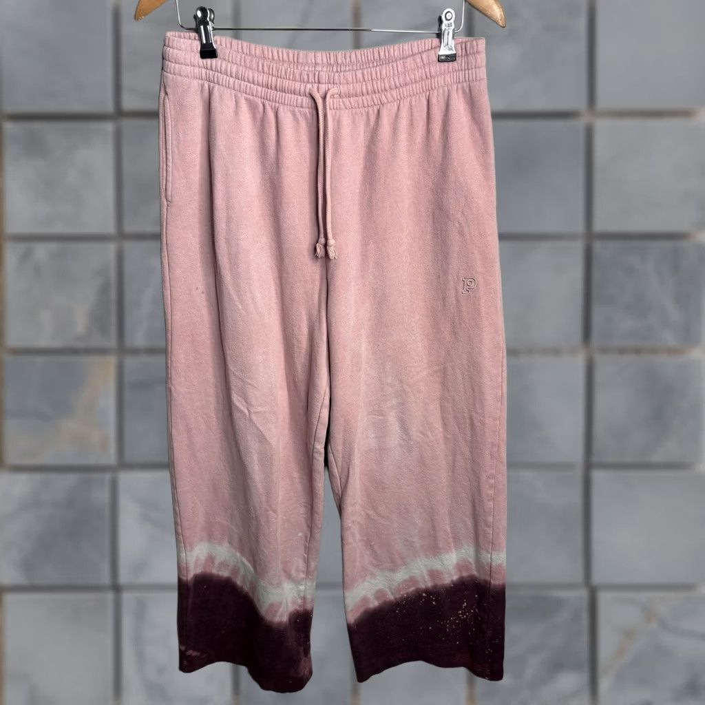 Pinko PINK Victoria's Secret Sweatpants Womens Medium Pink Tie Dye Wide-Leg Lounge Size 32" / US 10 / IT 46 - 1 Thumbnail
