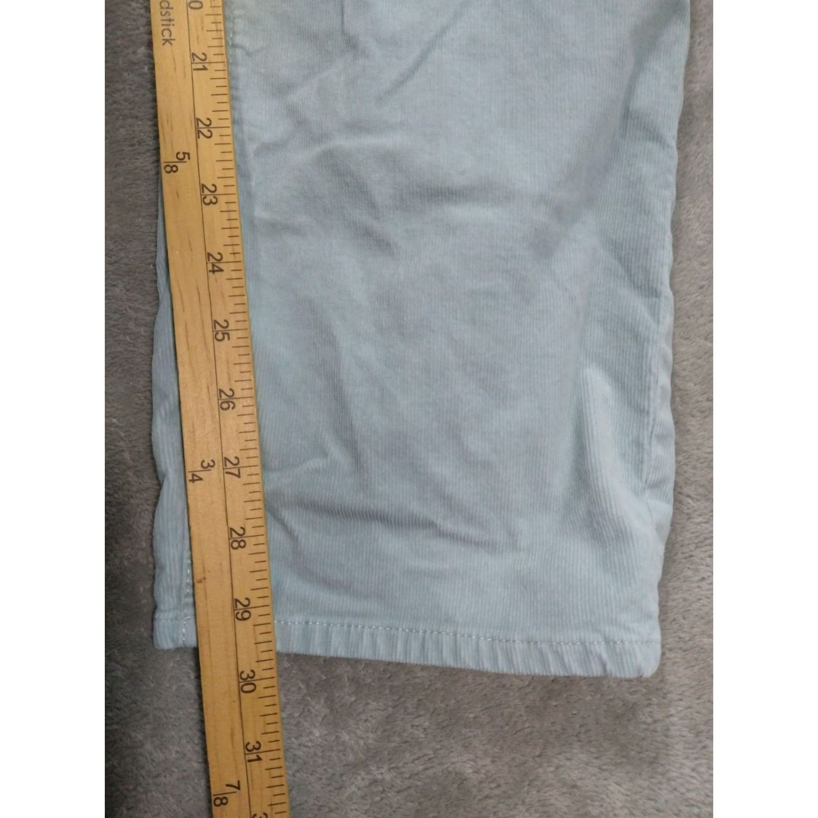 Talbots Talbots Women's Plus Size 18W Blue Corduroy Straight Leg Pants High Rise Stretch Chino Size 40" / US 18 - 5 Thumbnail