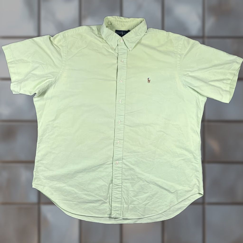 Ralph Lauren Ralph Lauren Shirt Short Sleeve Light Green Classic Fit Mens Size XXL Size US XXL / EU 58 / 5 - 1 Thumbnail