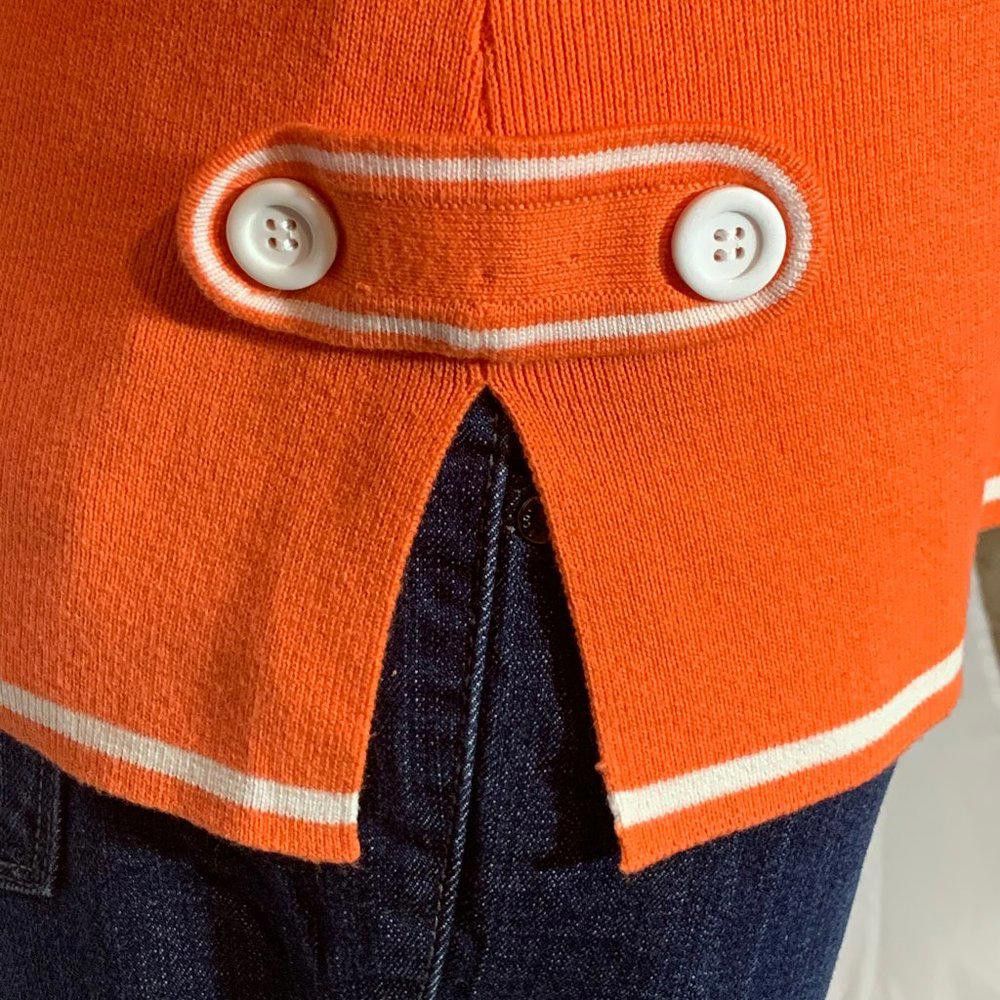 Designer World Republic Orange White Pullover Sweater Sz L Size L / US 10 / IT 46 - 7 Thumbnail