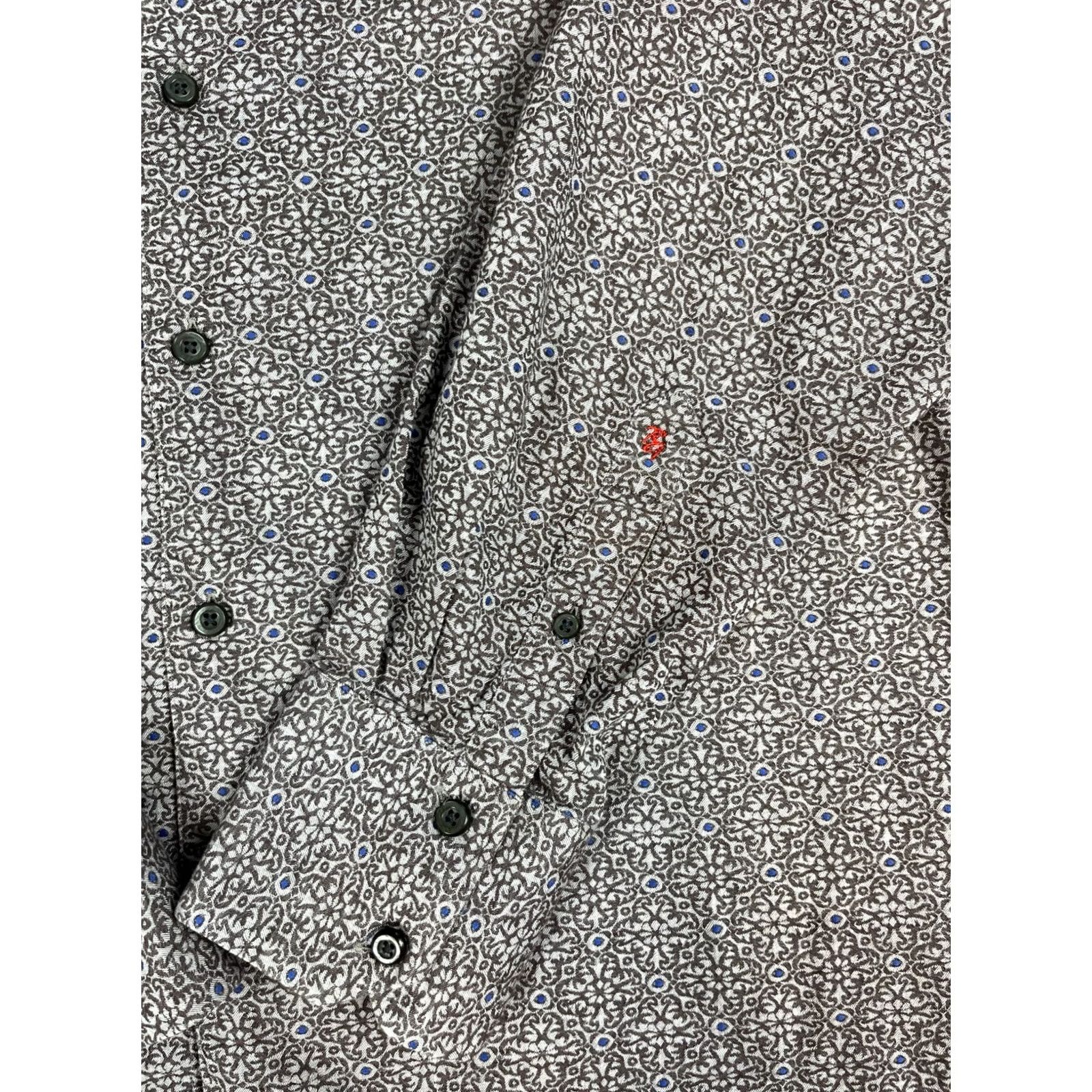 Robert Graham Robert Graham Button-Up Shirt Foulard Silk Trim XL Men’s Long Sleeve Brown Cotton Folded Silk Trim Shirt Size US XL / EU 56 / 4 - 5 Thumbnail