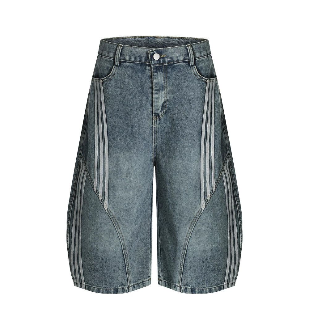 Jean American men's distressed washed loose scimitar denim shorts Size US 32 / EU 48 - 1 Thumbnail