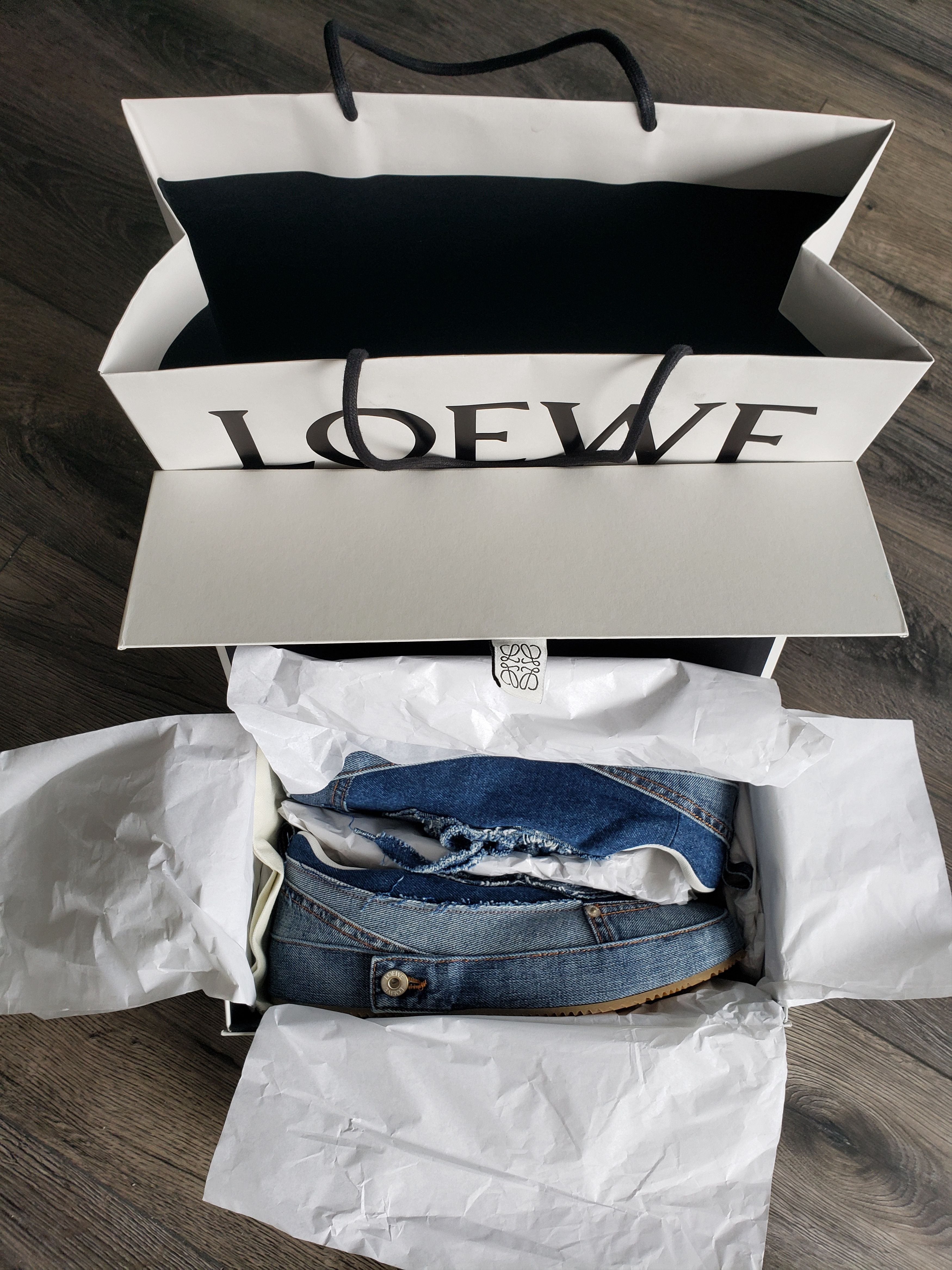 Loewe LOEWE Denim Low Top Sneakers Size US 12 / EU 45 - 10 Thumbnail