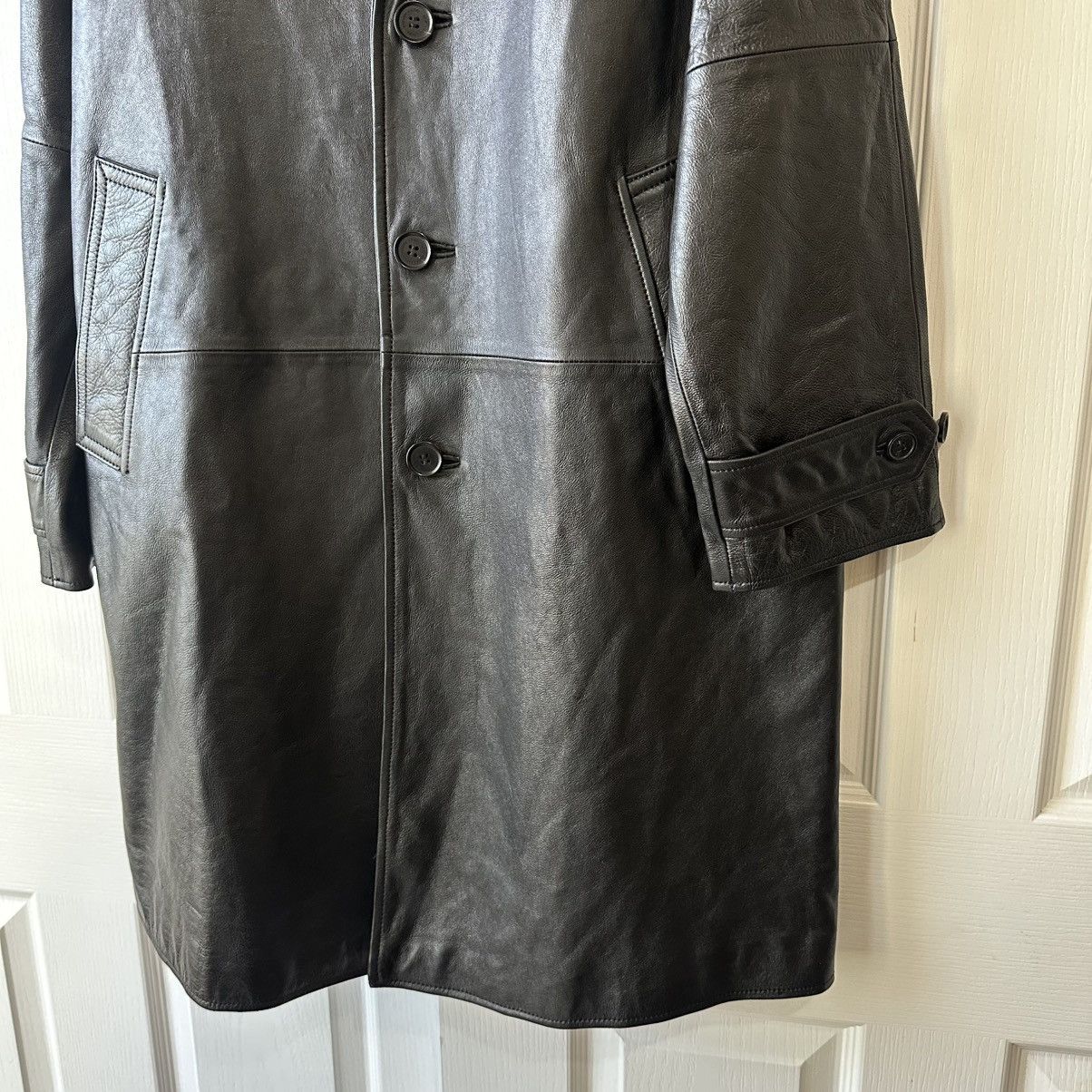 Zara New $439 Zara Steven Meisel Leather Black Trench Coat Large Size US L / EU 52-54 / 3 - 9 Thumbnail
