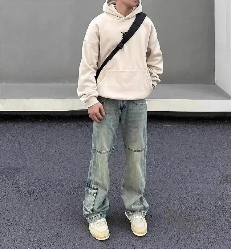 Japanese Brand Retro washed multi pocket jeans Size US 32 / EU 48 - 3 Thumbnail