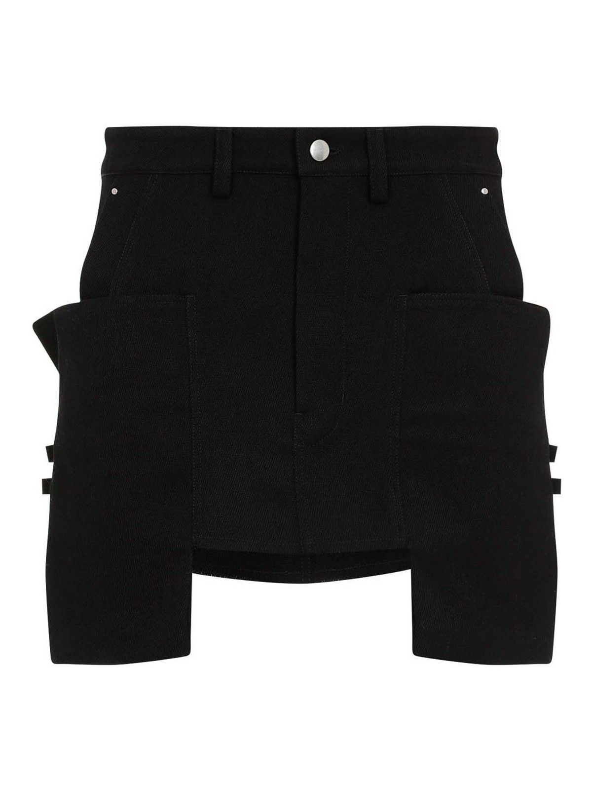 Rick Owens o1mle0426 Stefan Mini Skirt in Black Size 32" / US 10 / IT 46 - 1 Thumbnail