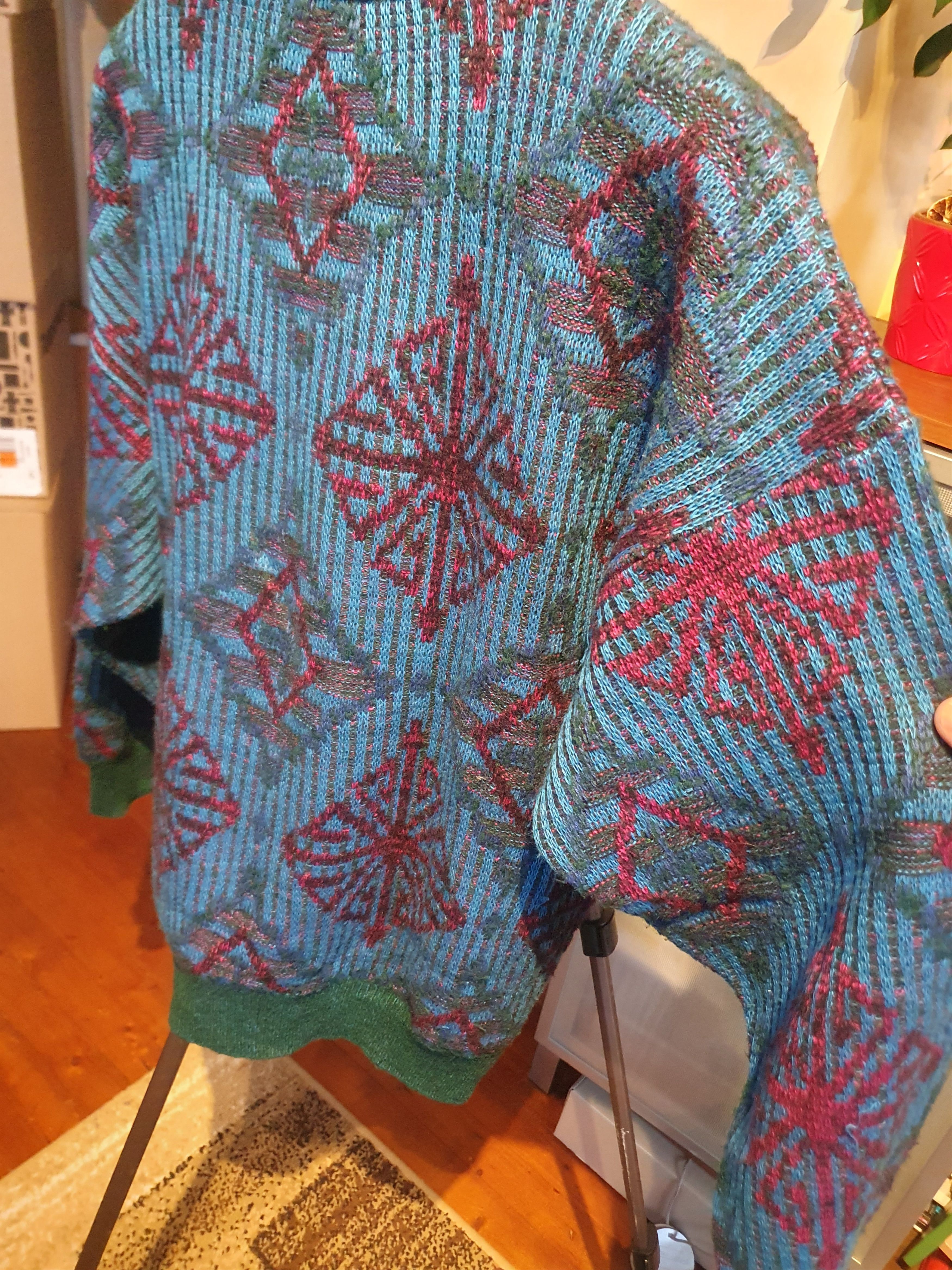 Vintage Fiume Made in Italy Sweater Vintage Geometric Pattern sz L Size US L / EU 52-54 / 3 - 12 Thumbnail