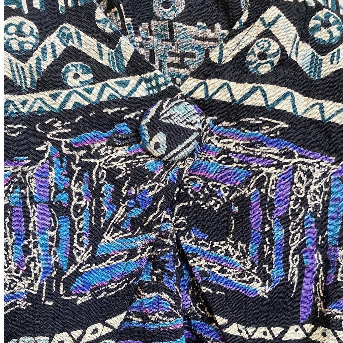 Vintage VTG Carole Little 90’s Graphic Design Flare Dress Stretch Size L / US 10 / IT 46 - 9 Thumbnail