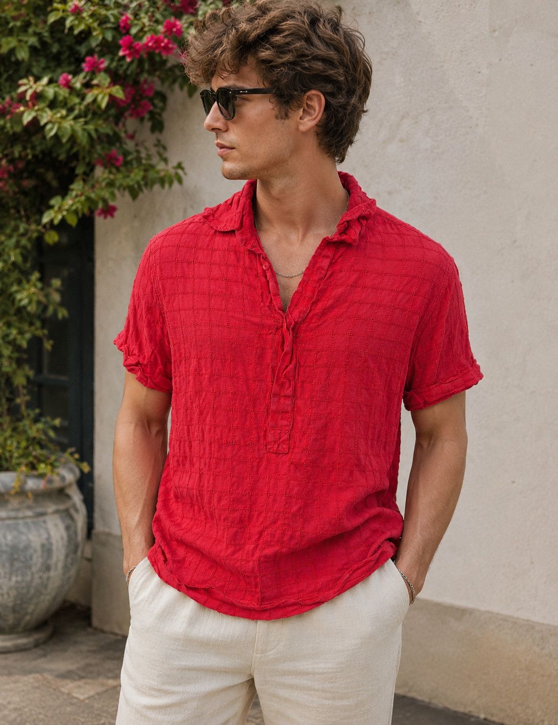 Versace Jeans Couture Vintage 90's Versace Jeans Couture Open Weave Polo Size US S / EU 44-46 / 1 - 1 Thumbnail