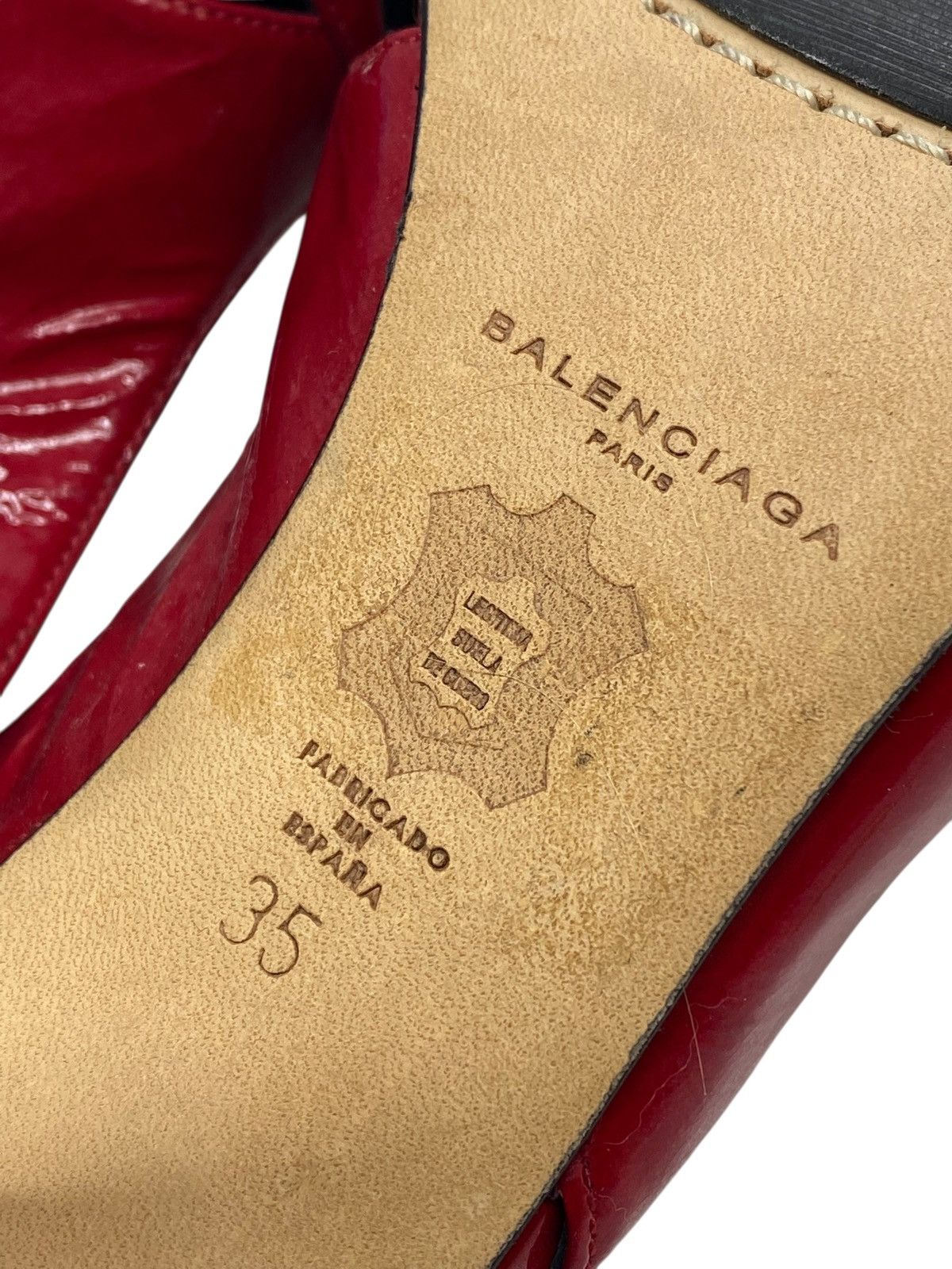 Balenciaga 🔥 BALENCIAGA RED HEELS Y2K CUTOUT SLINGBACK DIVA ENERGY Size US 4 / IT 34 - 18 Thumbnail