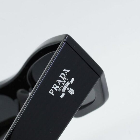 Prada Prada PRA01S 16K08Z Sunglasses Black Square Frame, Dark Grey Size ONE SIZE - 7 Thumbnail