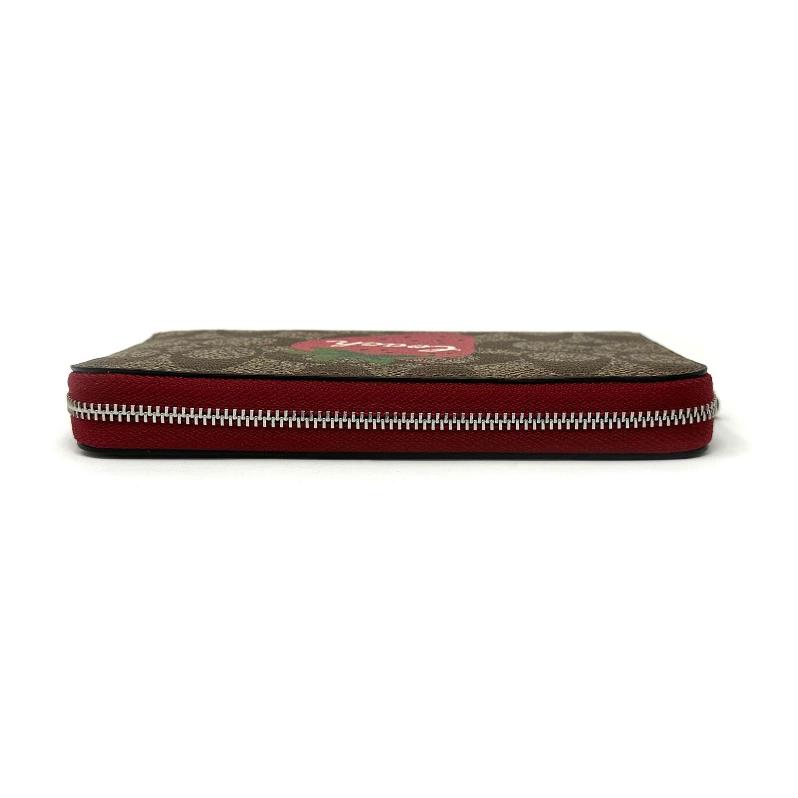 Coach Coach Medium Id Zip Wallet Signature Canvas Strawberry CH529 Size ONE SIZE - 9 Thumbnail