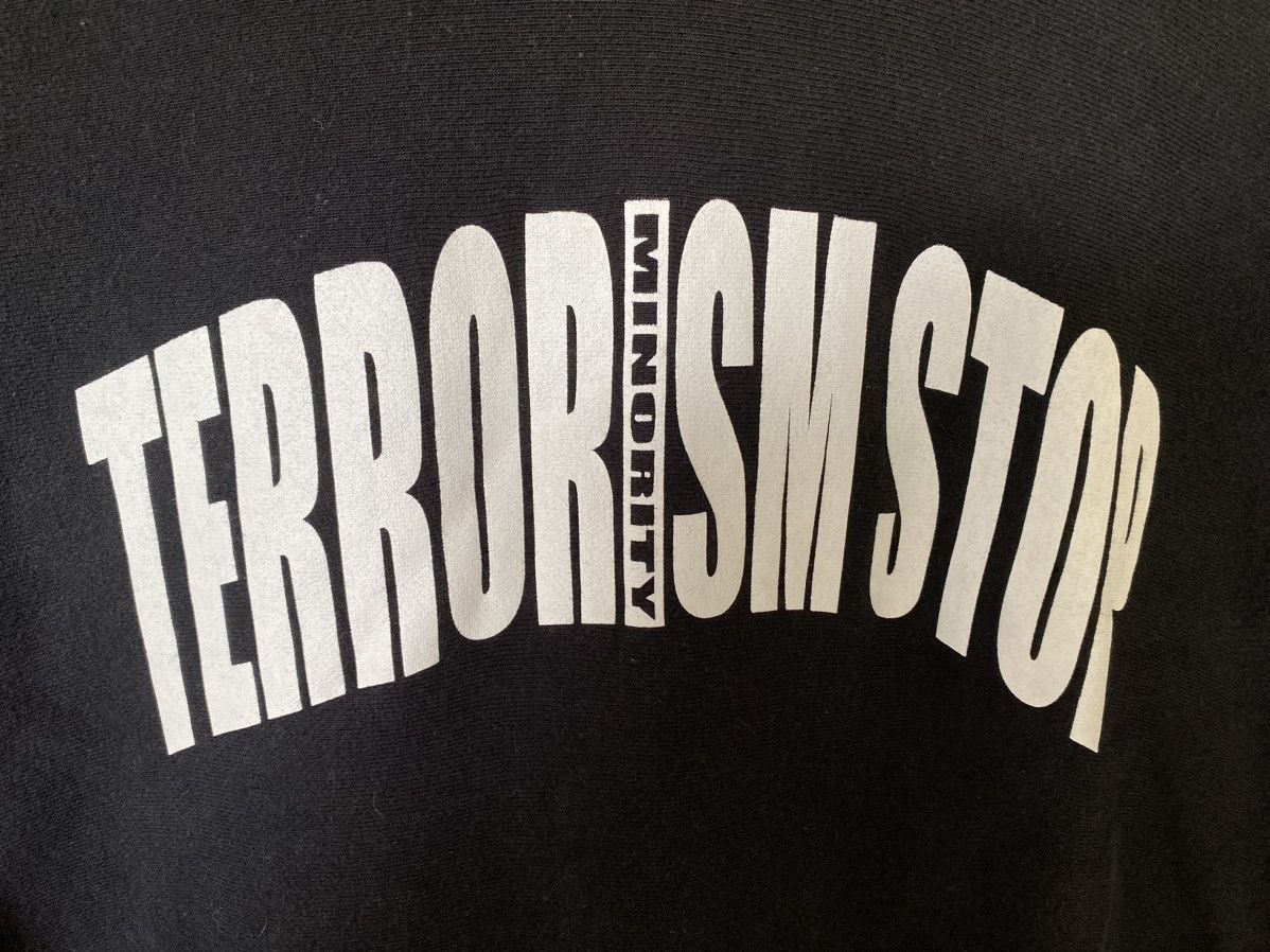 General Research 1990s Minority Japan TERROISM STOP War hoodie Size US L / EU 52-54 / 3 - 6 Thumbnail