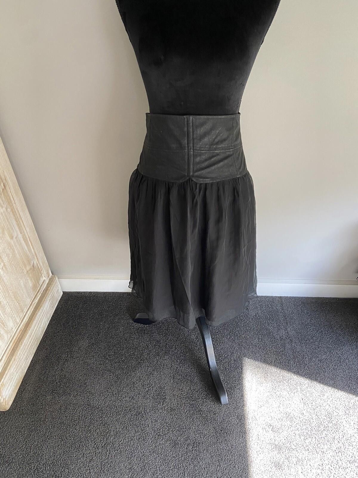 Bardo Bardot Skirt Fit & Flare Fit' Waist Viscose Linen-Sz 8(001) Size 27" / US 4 / IT 40 - 1 Thumbnail