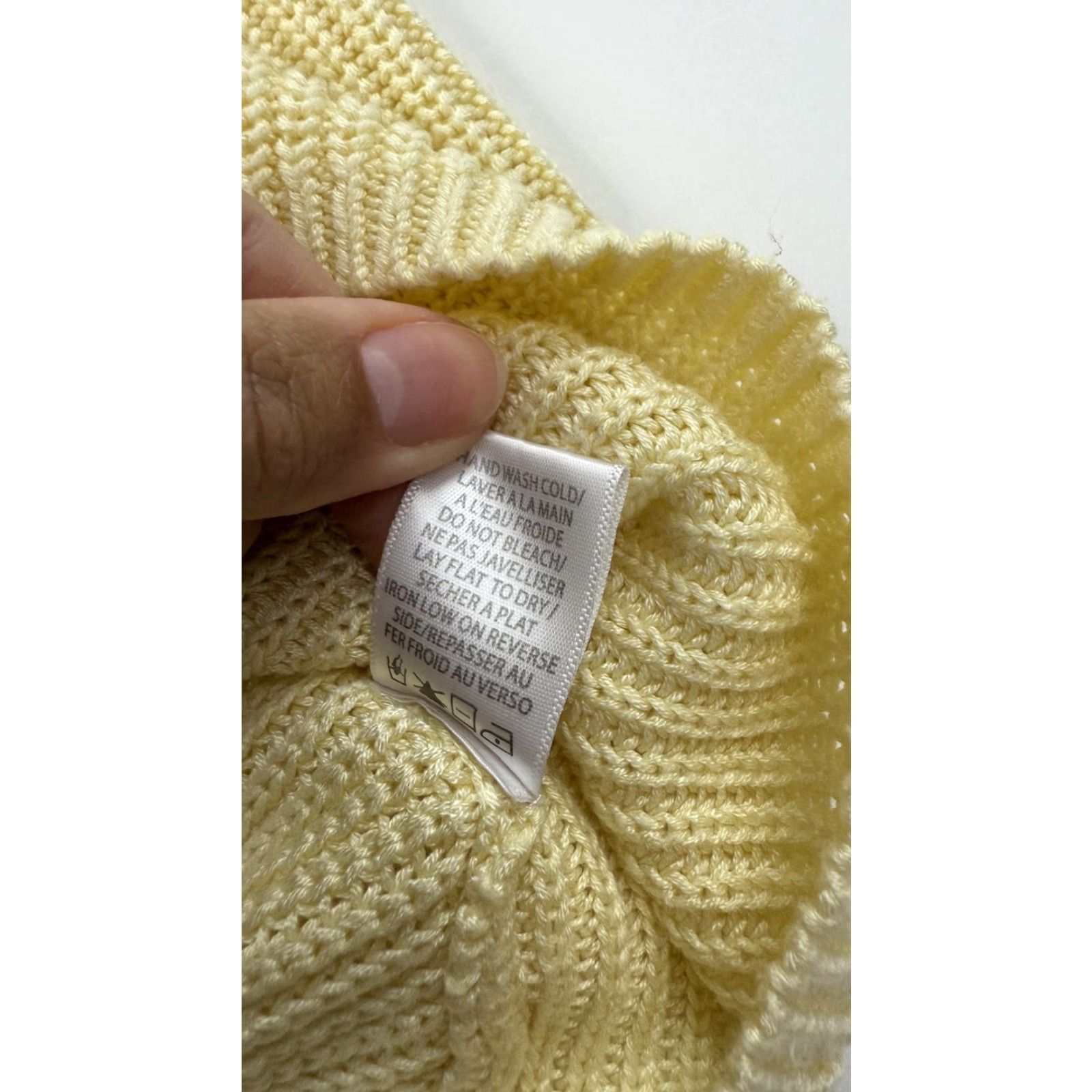 Vintage Gentle Fawn Sweater Womens Small Yellow Knit V Neck Twist Front Pullover Tank Top Size S / US 4 / IT 40 - 5 Thumbnail