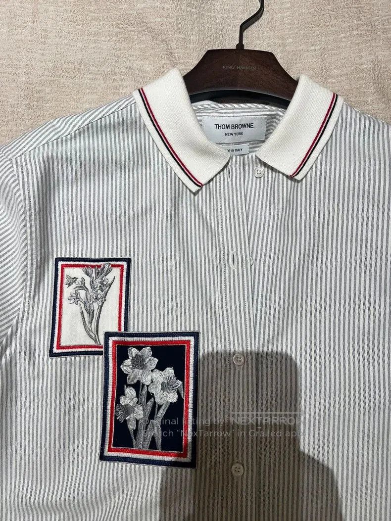 Thom Browne Thom Browne Striped Short Sleeve Shirt. Size US L / EU 52-54 / 3 - 2 Thumbnail