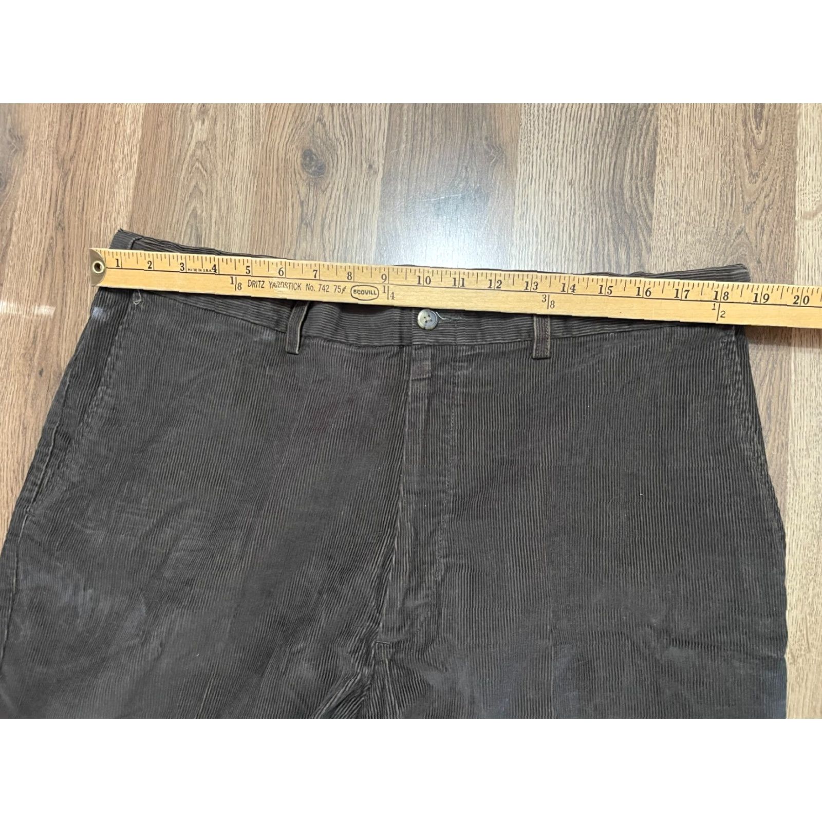 Haggar Haggar Pants, Men’s Size 38x30, Green, Corduroy, Straight Leg, Pockets, Casual, Regular, 30 Inseam, Flat Front - Mens Size US 38 / EU 54 - 5 Thumbnail