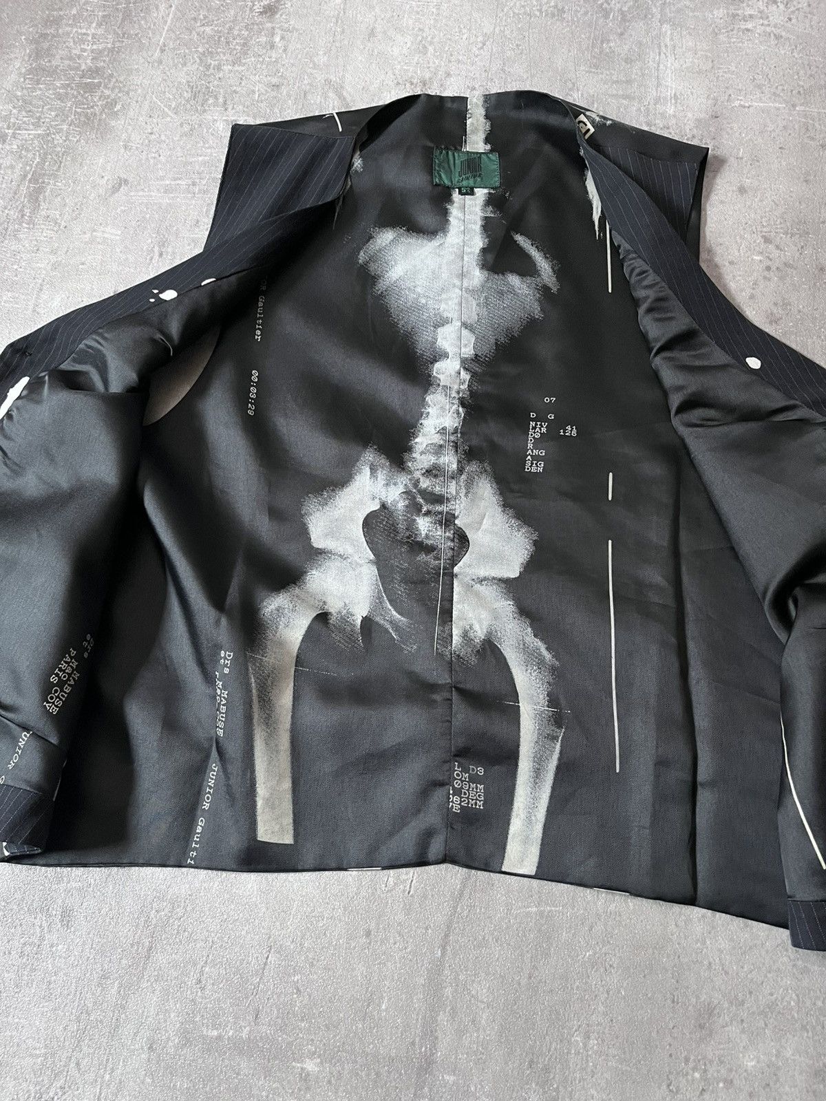 Jean Paul Gaultier Jean Paul Gaultier Junior S/S 1990 X-Ray reversible vest Size US L / EU 52-54 / 3 - 11 Thumbnail