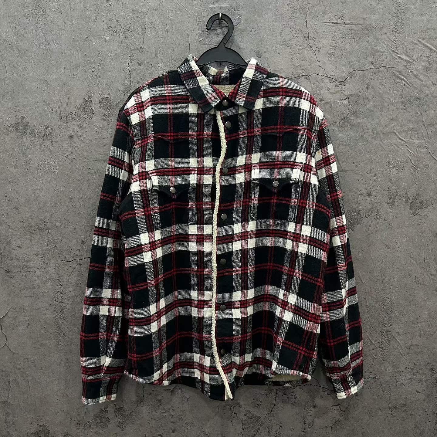 Saint Laurent Paris Saint Laurent Sherpa-Lined Plaid Shirt Jacket Size L Size US L / EU 52-54 / 3 - 1 Thumbnail