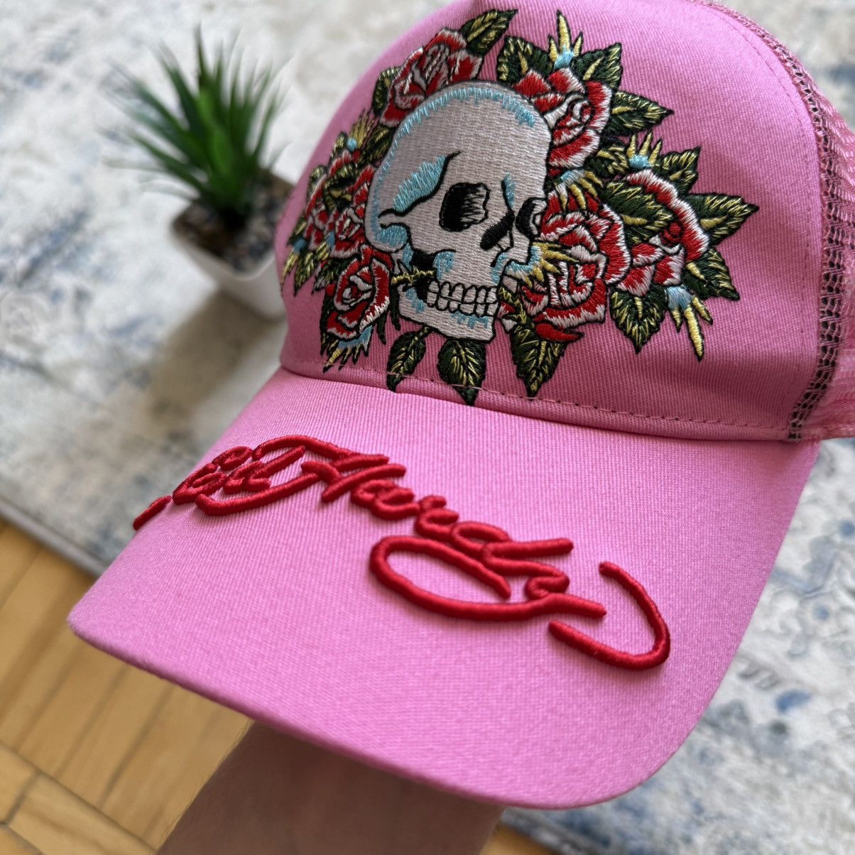 Ed Hardy 📌Crazy Y2K Ed Hardy Cristian Audigier Skull Hat Cap Size ONE SIZE - 2 Thumbnail