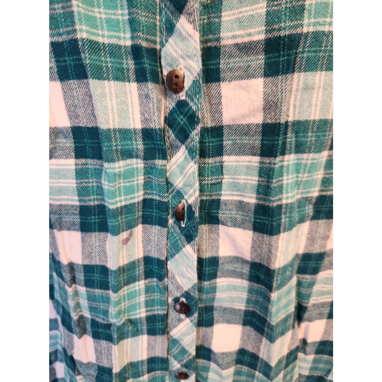 Altea Falls Creek Shirt 2X Plus White Plaid Button-Up Flannel Long Sleeve Collar Casual, Travel, Business, Party/Cocktail Women’s Size XXL / US 16-18 / IT 52-54 - 3 Thumbnail