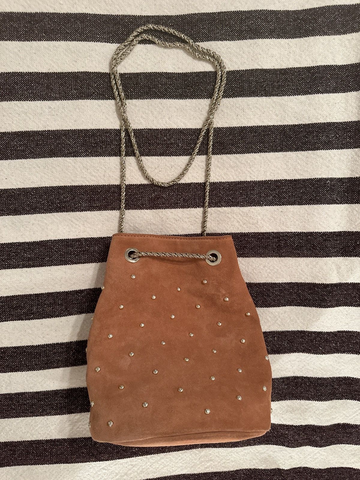 Sezane Sezane Hope Bag in Blush Suede Size ONE SIZE - 6 Thumbnail
