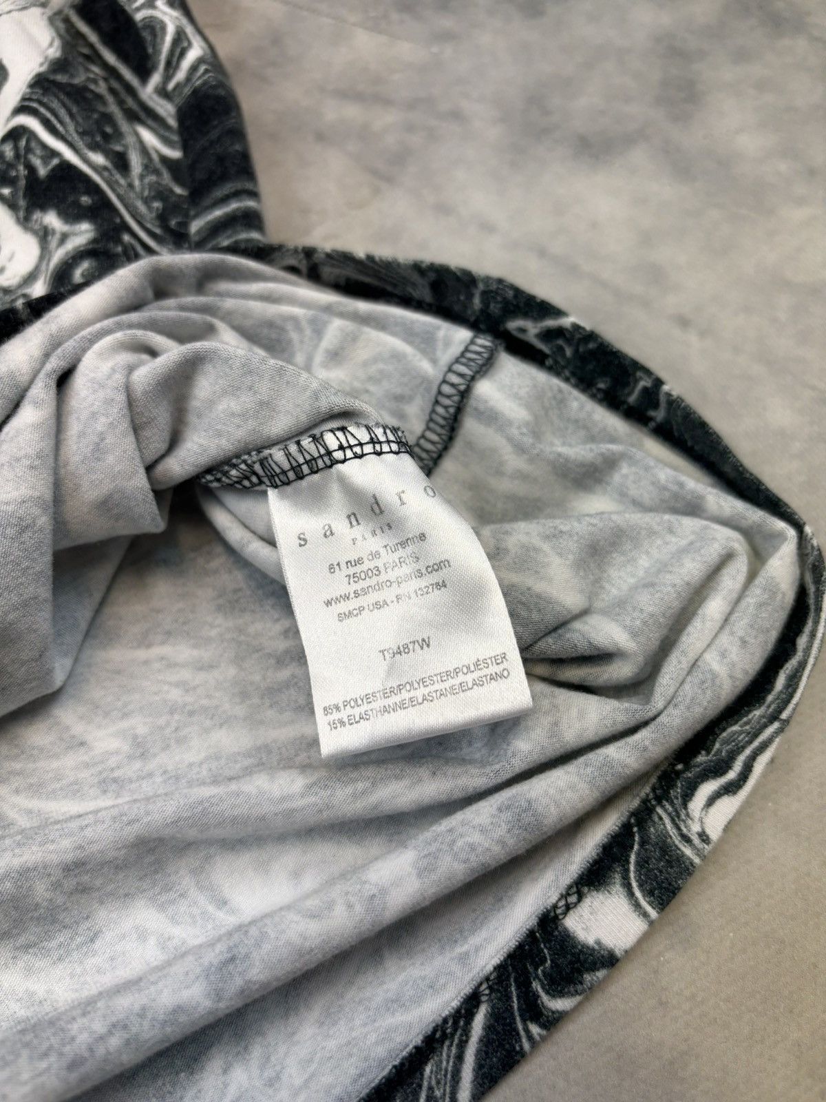 Designer × Sandro Sandro Paris Marble t shirt designer luxury archive Avant Size US M / EU 48-50 / 2 - 4 Thumbnail