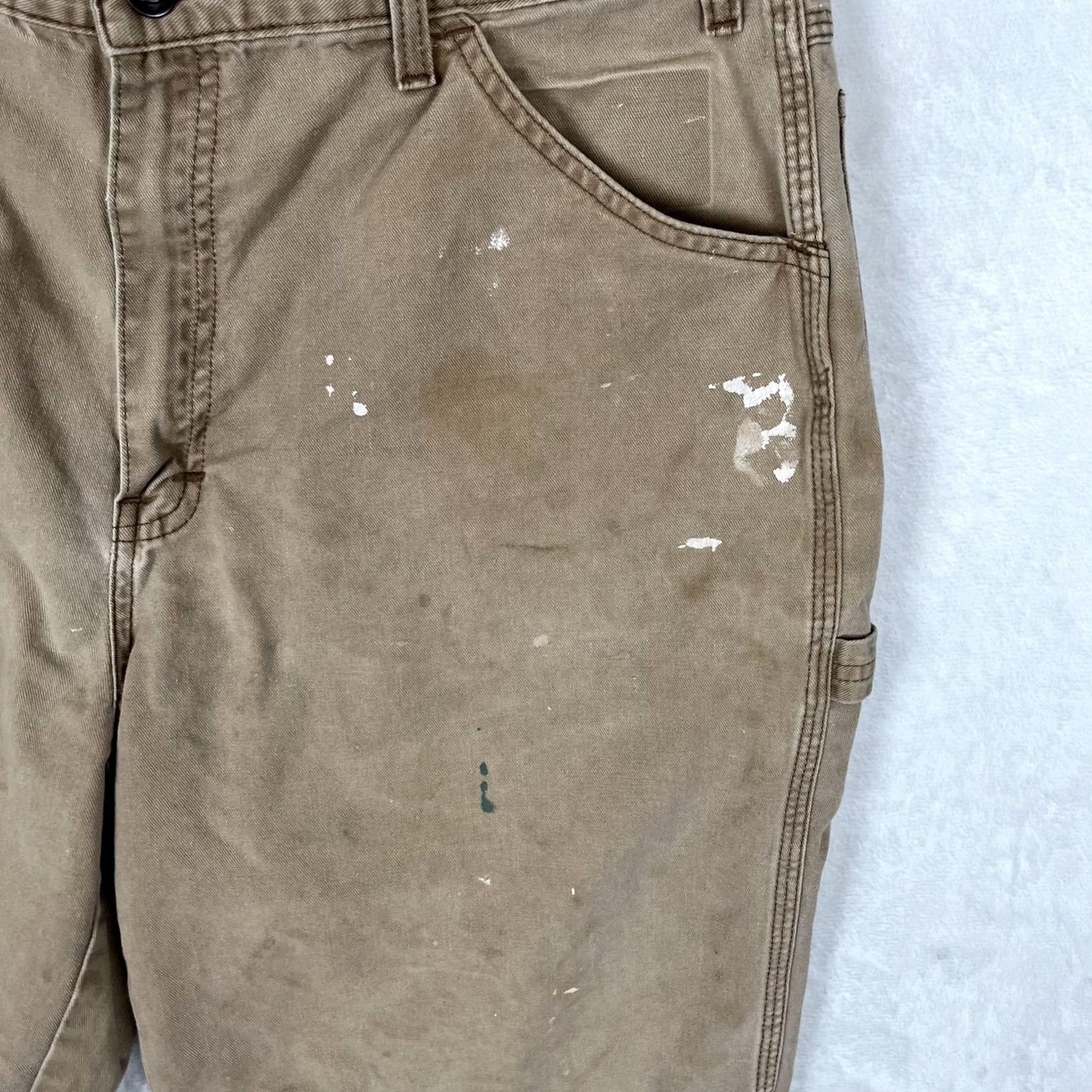 Dickies VTG Dickies Cargo Shorts Mens 34 Beige Canvas Carpenter Utility Pockets Workwear 11in Inseam Size US 34 / EU 50 - 4 Thumbnail
