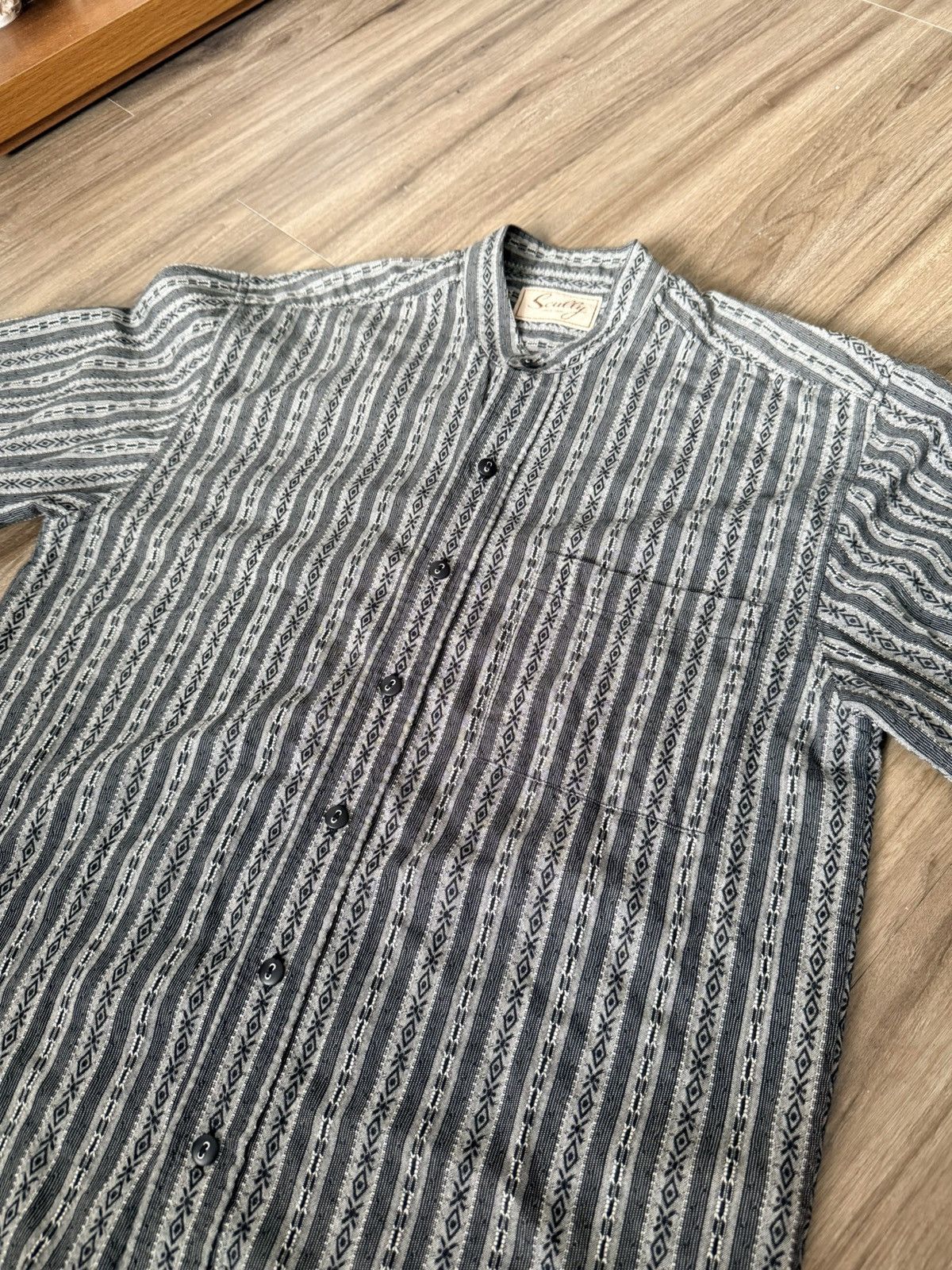 Scully Scully Western Shirt Band Collar Stripe Down Size Small Size US S / EU 44-46 / 1 - 2 Thumbnail
