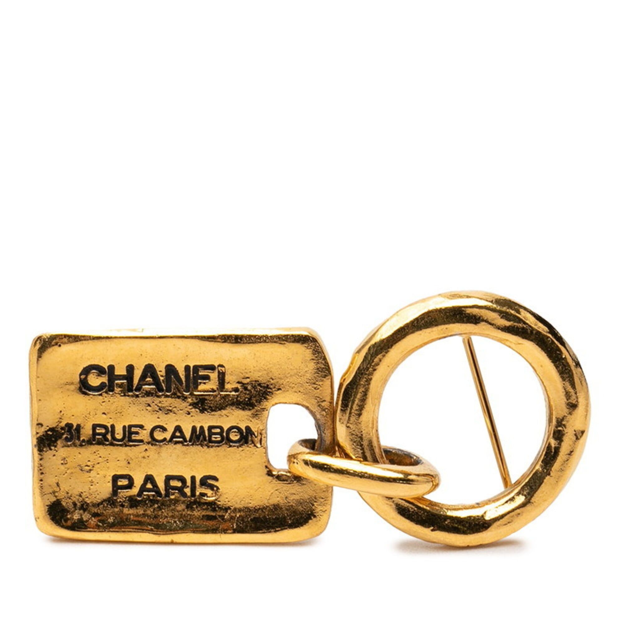 Chanel Chanel Coco Mark 31 RUE CAMBON PARIS Brooch Gold Plated Women's CHANEL Size ONE SIZE - 1 Thumbnail