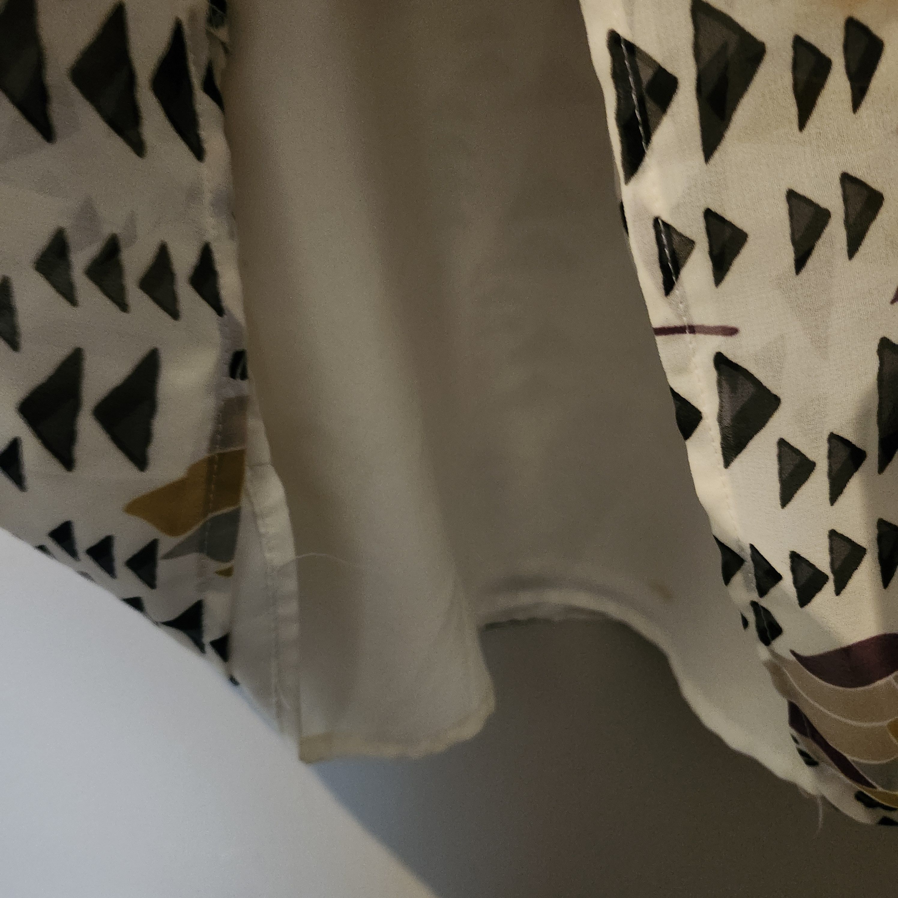 Worthington Worthington Large Blouse Purple Bow Neck Geometric Print Size L / US 10 / IT 46 - 4 Thumbnail
