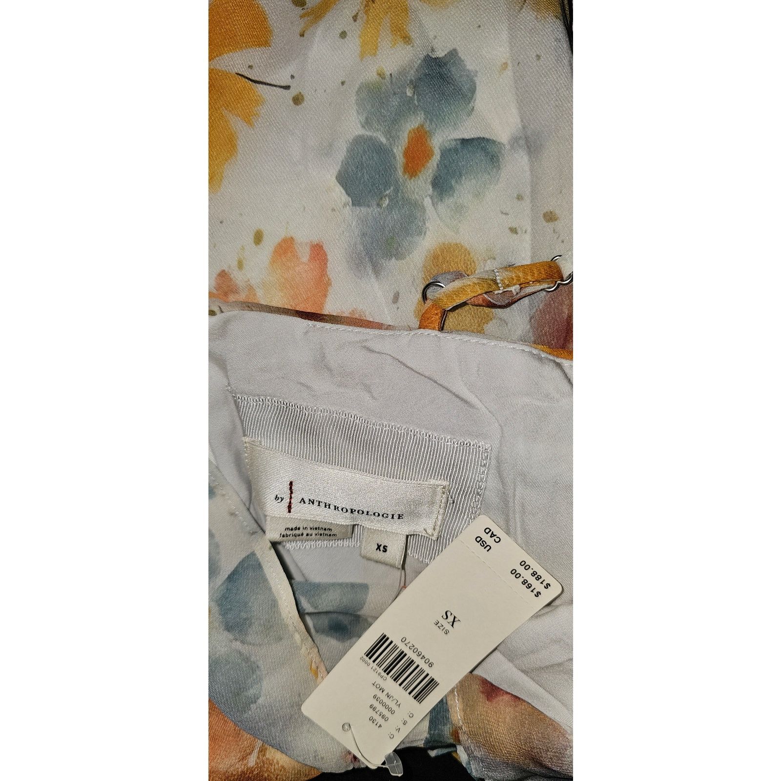 Anthropologie NWT Sleeveless Asymmetric Ruffled Midi Dress $168 XS Floral Size XS / US 0-2 / IT 36-38 - 5 Thumbnail