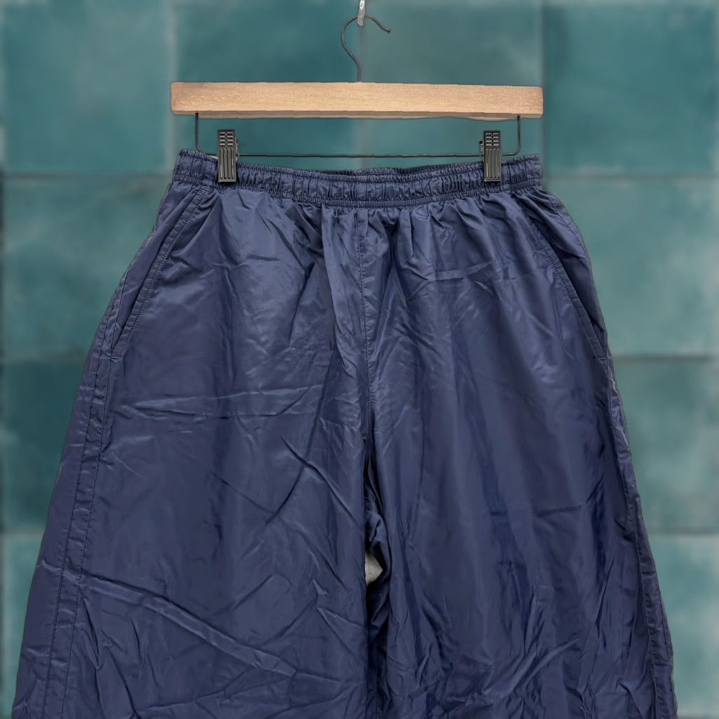Nike VINTAGE Nike Woven Track Pants Mens M Blue Lined Elastic Zip Hem Gym 90s Size US 31 - 1 Thumbnail