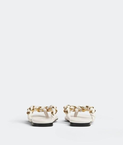 Bottega Veneta o1n1vont1124 Dot Flat Sandals in White Size US 8 / IT 38 - 3 Thumbnail