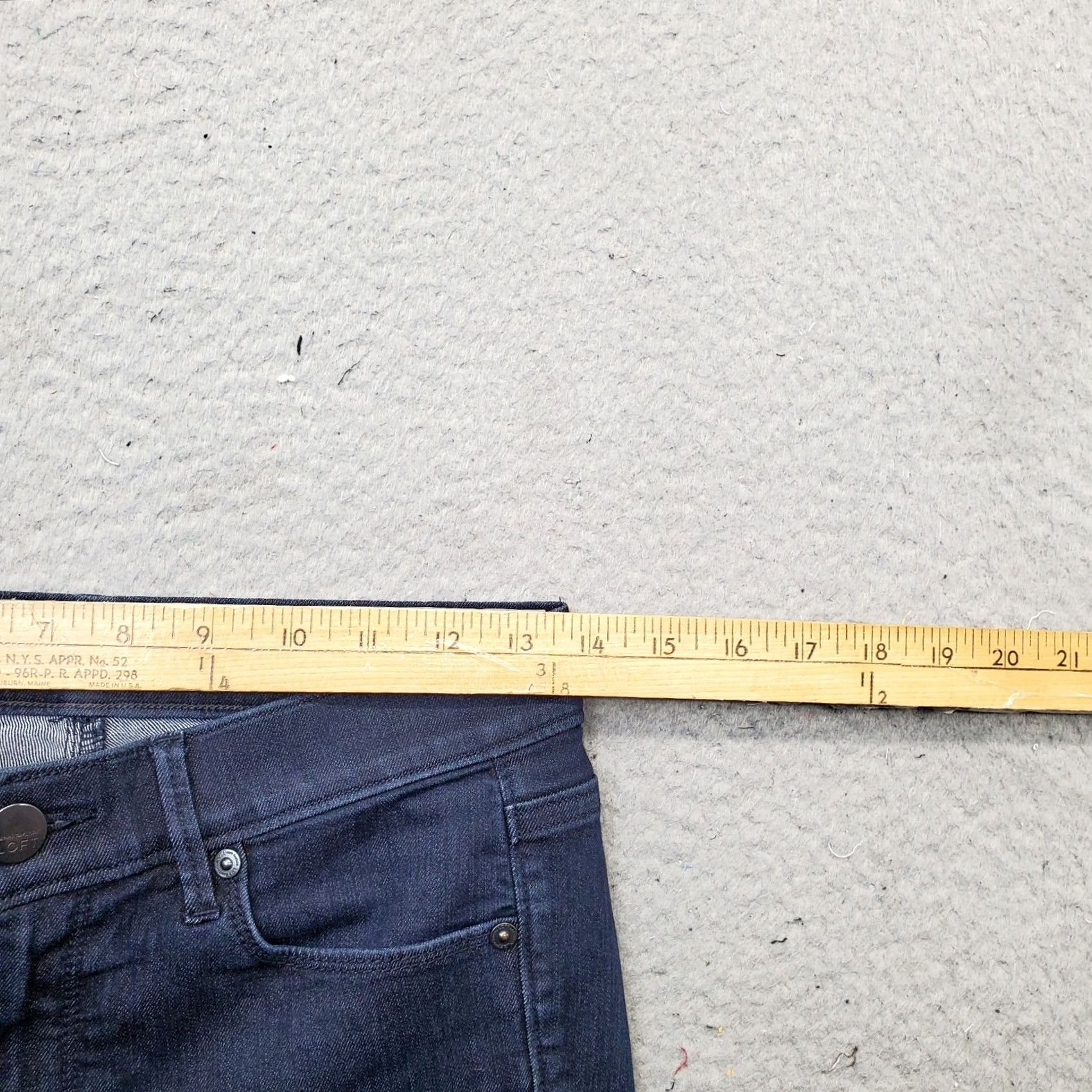 Loft LOFT Jeans Womens Size 2 Blue Stretch Modern Straight Leg Denim Casual Streetwear Size 26" / US 2 / IT 38 - 6 Thumbnail