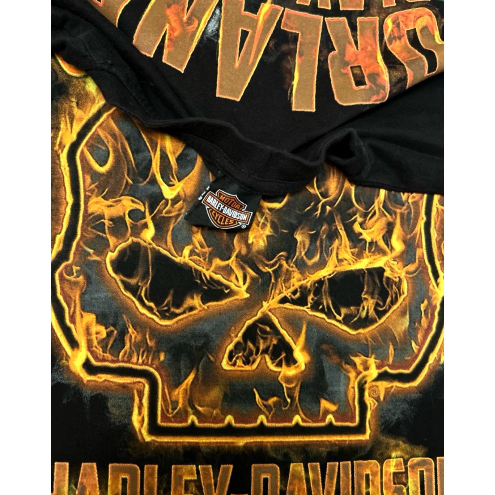 Harley Davidson VINTAGE Harley-Davidson Skull Flames Biker Sleeveless Shirt XXL Men Black 90s Y2K Orlando 2024 Size US XXL / EU 58 / 5 - 3 Thumbnail