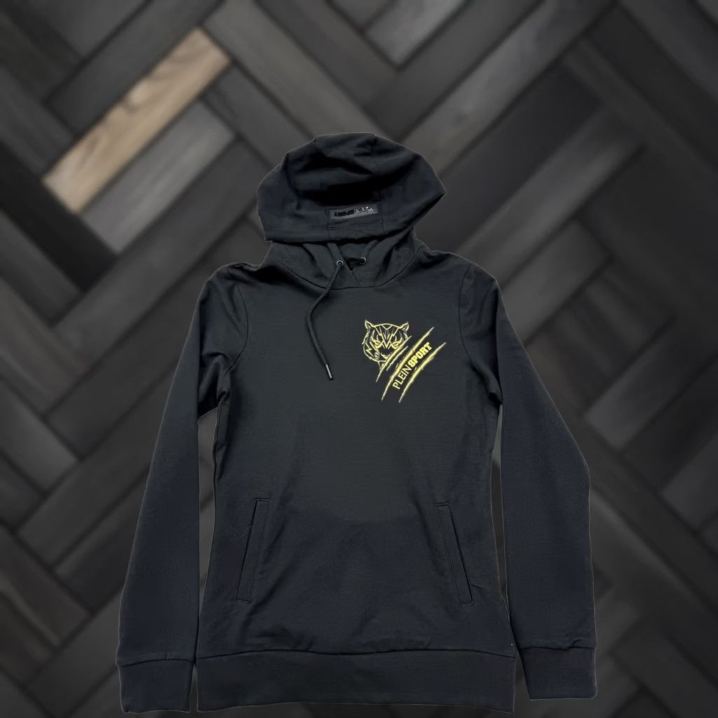 Vintage Plein Sport Black Hoodie Men Size S Logo Print Cotton Size US S / EU 44-46 / 1 - 1 Thumbnail