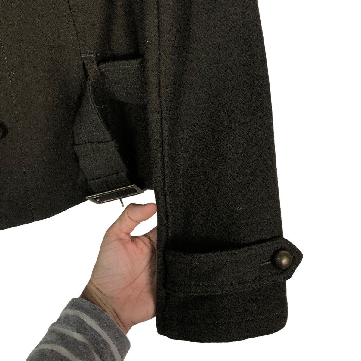 Japanese Brand Cropped Biker Jacket Wool Lounie Japan Bondage Issey Miyake Size M / US 6-8 / IT 42-44 - 15 Thumbnail