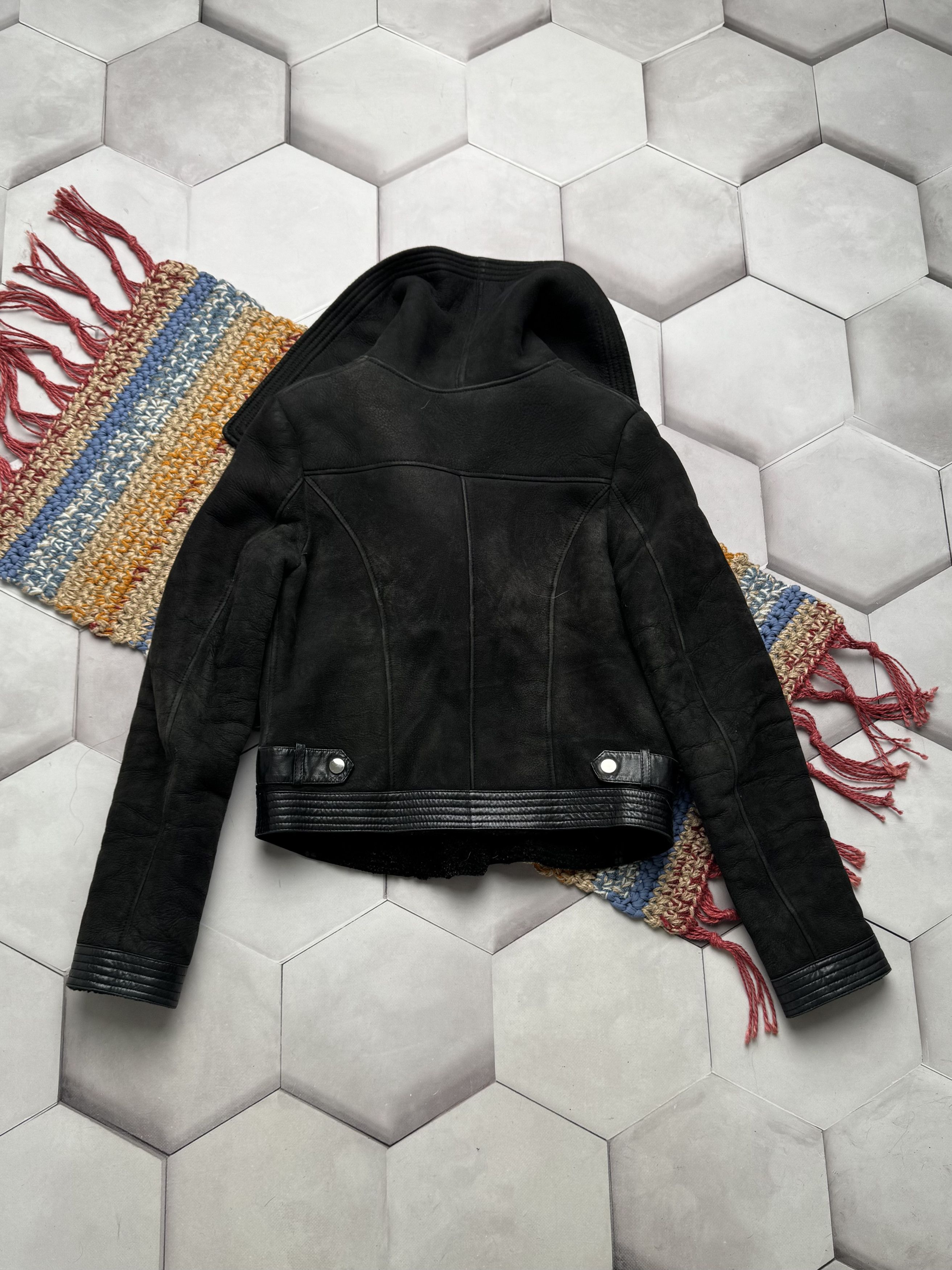 Japanese Brand Vintage Real Sheepskin Cropped Jacket (E4) Size S / US 4 / IT 40 - 11 Thumbnail