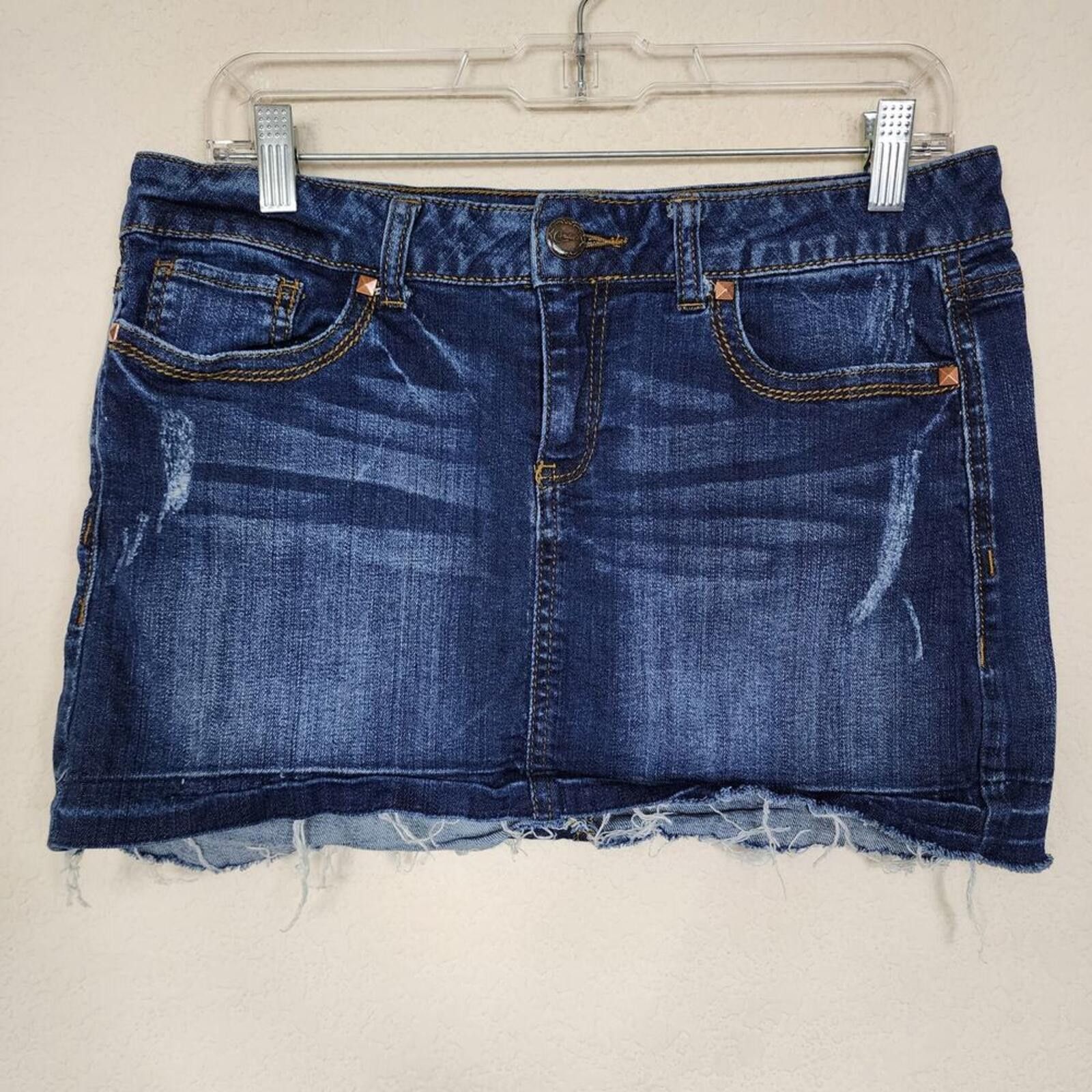 Other Candies Size 11 Denim Cutoff Mini Skirt Size 30" / US 8 / IT 44 - 2 Thumbnail
