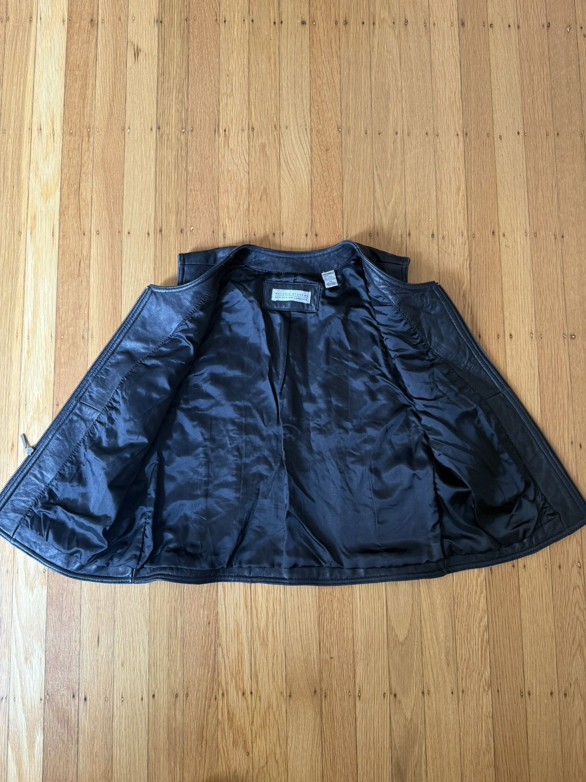 Other Valerie Stevens Black Leather Vest Size M / US 6-8 / IT 42-44 - 3 Thumbnail