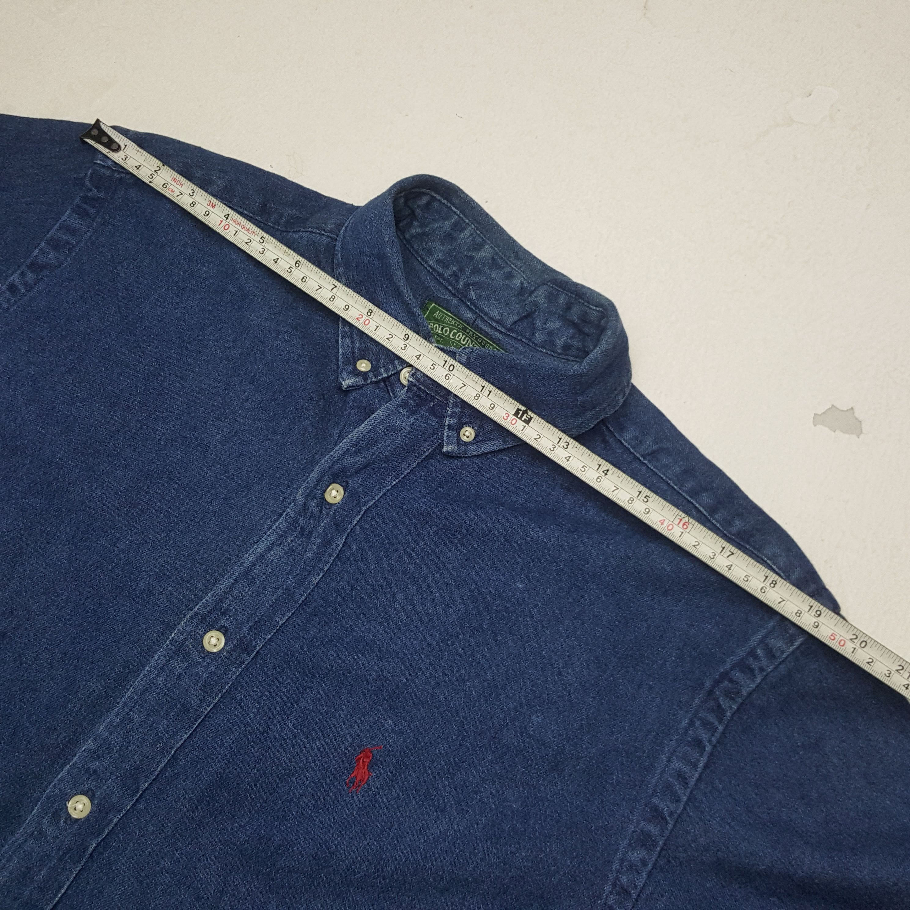 Polo Ralph Lauren Vintage Polo Ralph Lauren Denim Shirt Button Up C267N63 Size US XL / EU 56 / 4 - 6 Thumbnail
