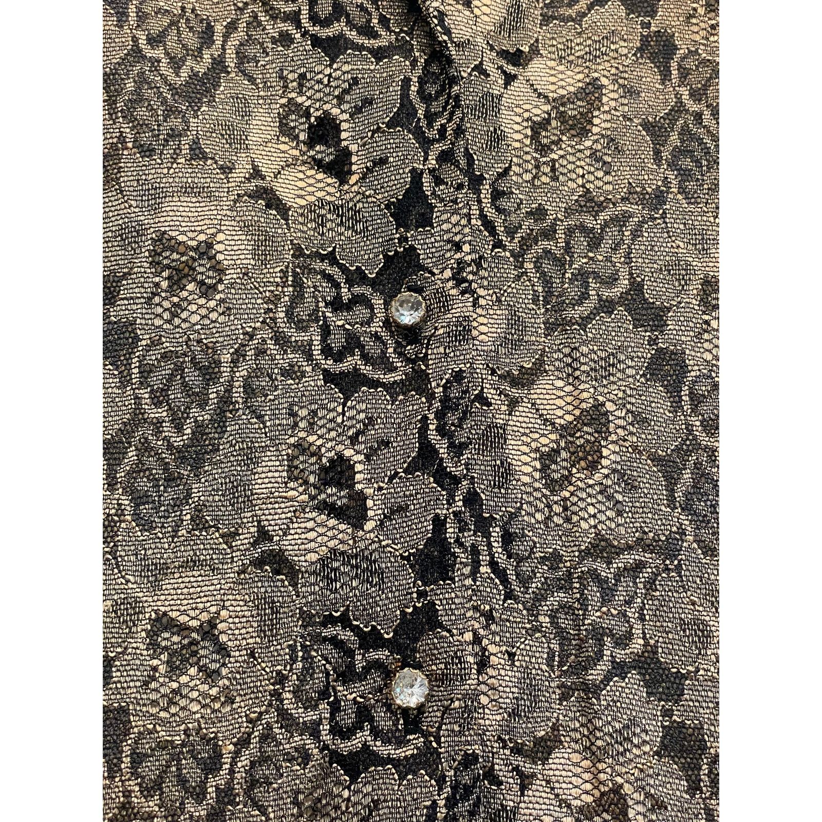 Other JMS Collection gold and black floral lace jacket blazer 2X Size XXL / US 16-18 / IT 52-54 - 7 Thumbnail